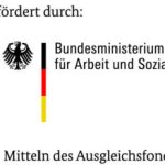 Logo des Bundesministeriums für Arbeit und Soziales mit dem Text 'Gefördert durch: aus Mitteln des Ausgleichsfonds'.