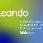 Logo von Leando mit dem Slogan 'Praxisnahe Unterstützung für Ausbildungs- und Prüfungspersonal' und dem Hinweis auf das BIBB.